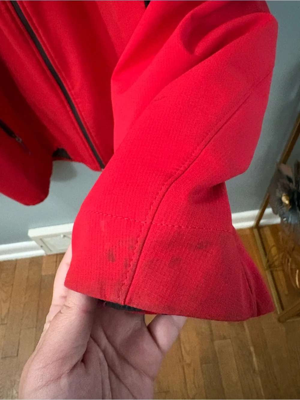 The North Face Men's Bright Red Hooded Raincoat